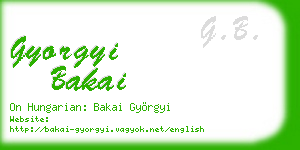 gyorgyi bakai business card