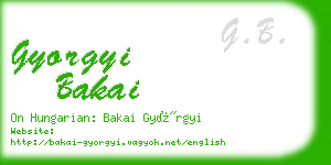 gyorgyi bakai business card